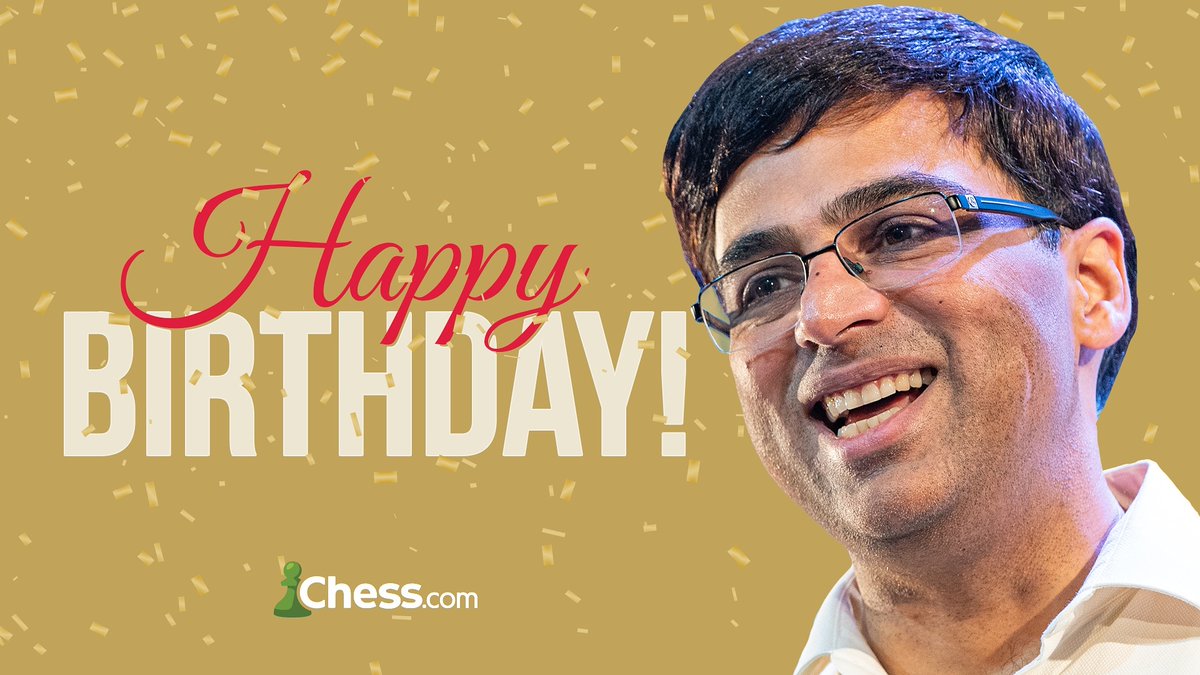 chesscom_in's tweet image. Happy 50th Birthday to Indian superstar Viswanathan Anand! 🎉🎊

@vishy64theking is a living legend, a world-wide idol and an amazing mentor.
He is one of the most loved, adored and respected World Champion of all time.
A true global icon of Chess!

Happy Birthday Vishy! 🎂