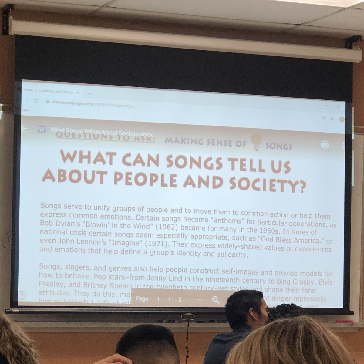 korinesantos's tweet image. We’ve looked at The Beatles for the Boomers &amp;amp; Nirvana for the ‘90s kids...and today it’s the Gen Z’s turn. The grade 12s are using the Social Science disciplines to present the songs that rock their generation @CardinalLegerSS 🎶 #GenerationalTrends #AuditoryLearning #HSB4U