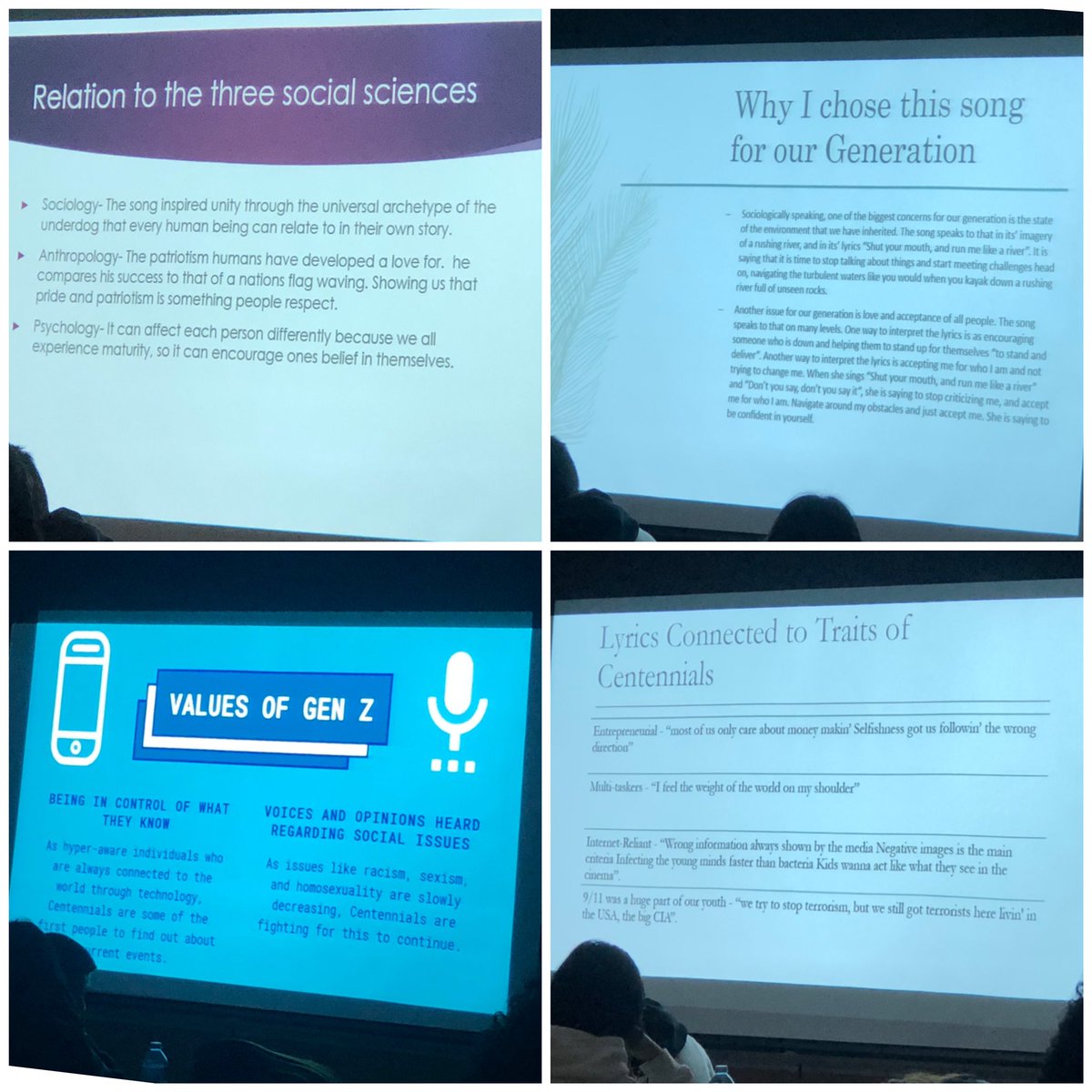 korinesantos's tweet image. We’ve looked at The Beatles for the Boomers &amp;amp; Nirvana for the ‘90s kids...and today it’s the Gen Z’s turn. The grade 12s are using the Social Science disciplines to present the songs that rock their generation @CardinalLegerSS 🎶 #GenerationalTrends #AuditoryLearning #HSB4U