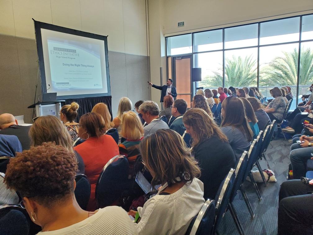 MBAResearchNEWS's tweet photo. #CTE teachers came hungry for ethics education at #VISIONCTE2019! 100+ educators joined us to learn how to deliver ethics education utilizing research-based teaching strategies and free resources courtesy of @Daniels_Fund. Access these resources here: https://t.co/MFNzZYZHx0 https://t.co/czluVrXYjW