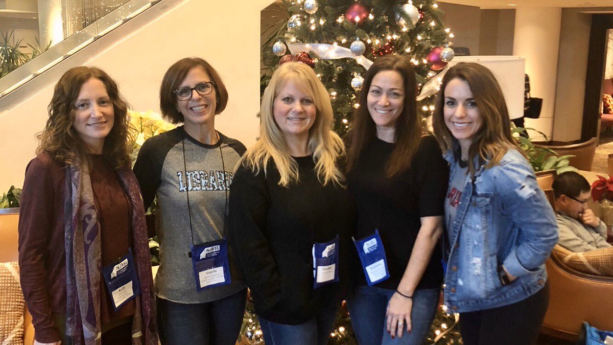 spartahslibrary's tweet photo. Sparta Township Public School’s Librarians!! #njasl19 @Sparta_Schools @HMSchoollibrary @aeschoollibrary @MASchoollibrary @spartamsmrc https://t.co/KzfodXvi1Z