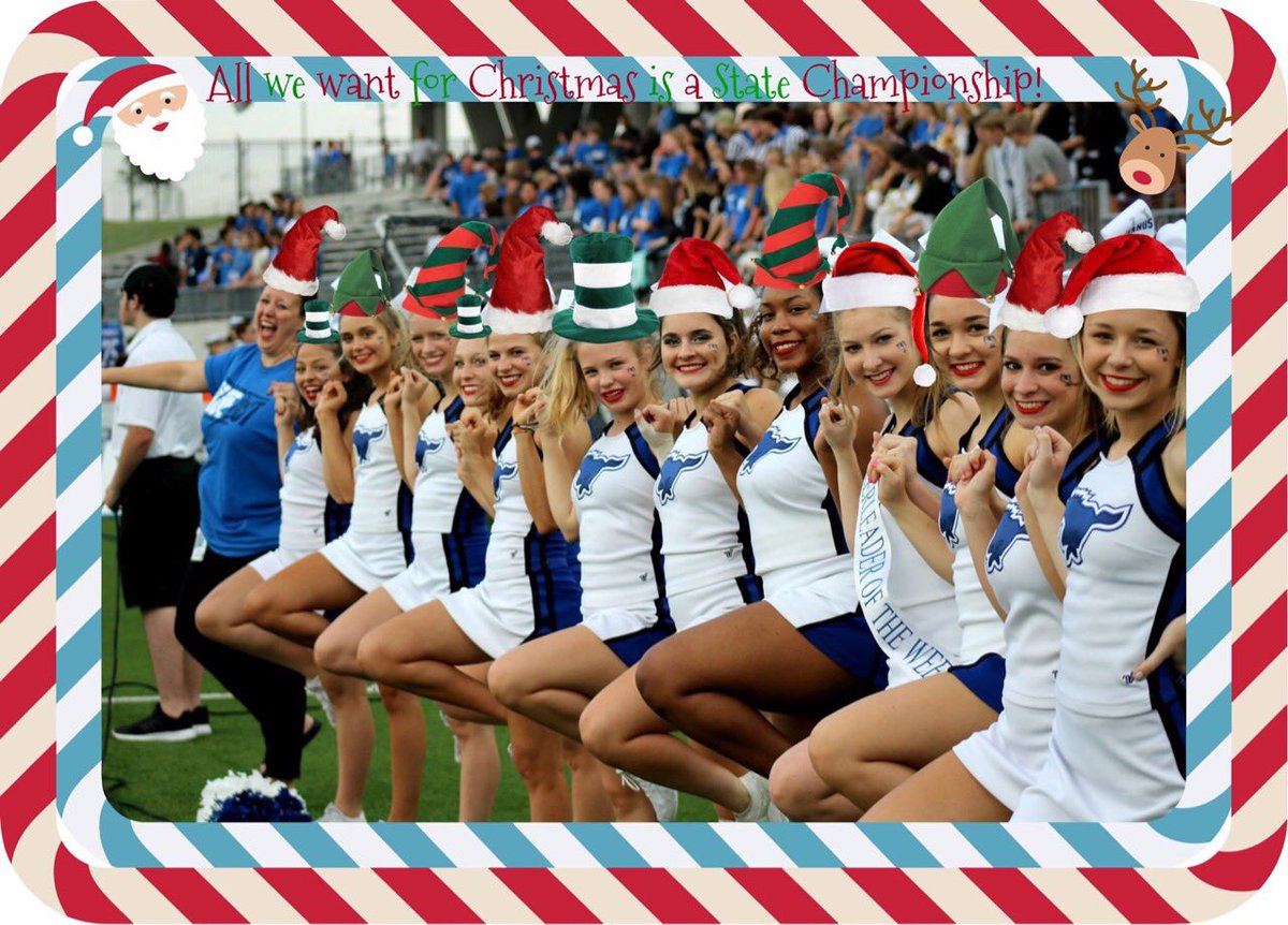 All we want for Christmas is a trip to state finals!!! Join us Saturday afternoon in Waco and cheer on the Mustangs!!! #taylorpride247 #jetcheer #MustangsStillPlayingInDecember