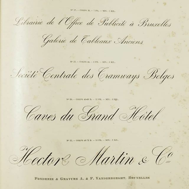 Letter_Library's tweet image. Écritures Anglaises, Fonderie A. Vanderborght &amp;amp; Dumont, Bruxelles, approx. 1899 #typespecimen #copperplatescript #scriptlettering #script #typeface