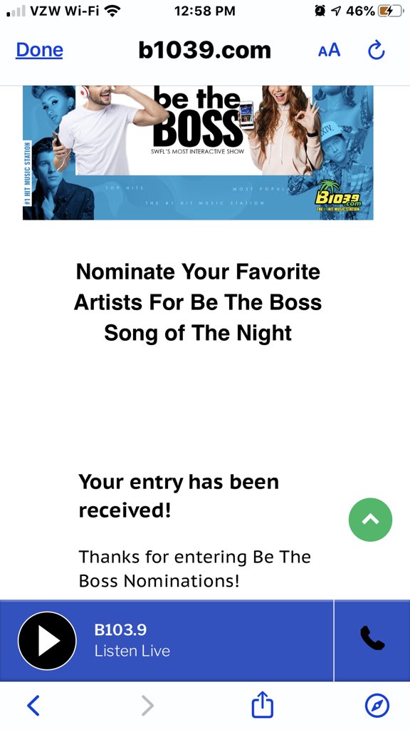 I need those #tuesdayvibes so I voted in the #BeTheBoss poll @B1039Radio for #MakeItRight by @BTS_twt I hope to hear it tonight at 7pm on @Iamtrevordaniel 😎💜🙋🏻‍♀️