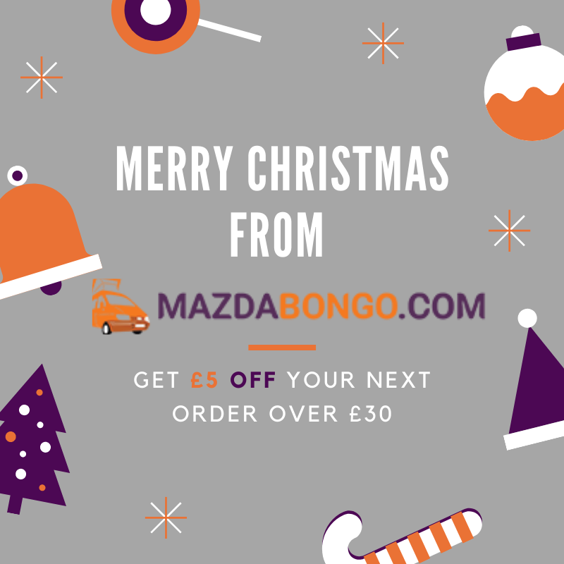 MazdaBongoShop's tweet photo. As a Merry Christmas from us to all our Bongo Buddies, we're giving everyone £5 off any orders on https://t.co/BADZrIIL3B over £30 up until 31st December. All you have to do is enter the code 'christmas' at checkout #mazdabongo #fordfreda #offer #merrychristmas https://t.co/j8DmbYgjwM