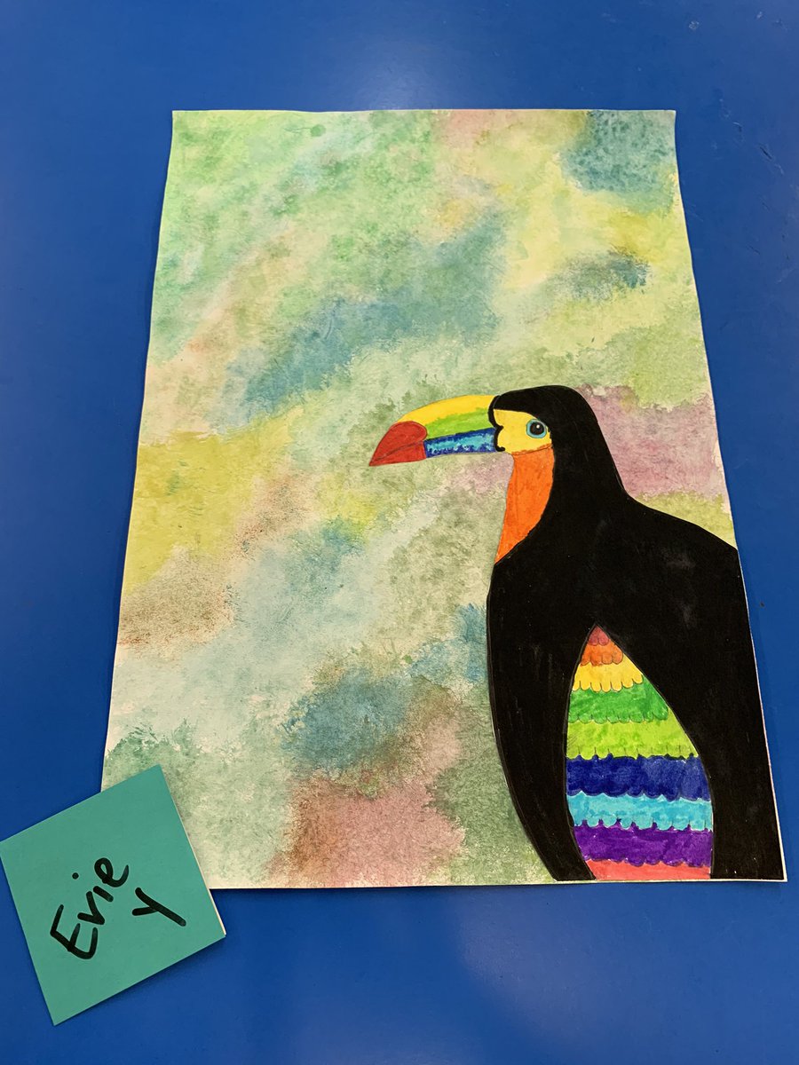 StJohns_Eagle's tweet photo. Lovely day with the 5GH squad! Analysing graphs in maths, fable story planning in English and some wonderful artwork finished off too - check out one of our rainforest paintings! #thebest #5GHsquad #artistsinthemaking https://t.co/cRBQfkatem