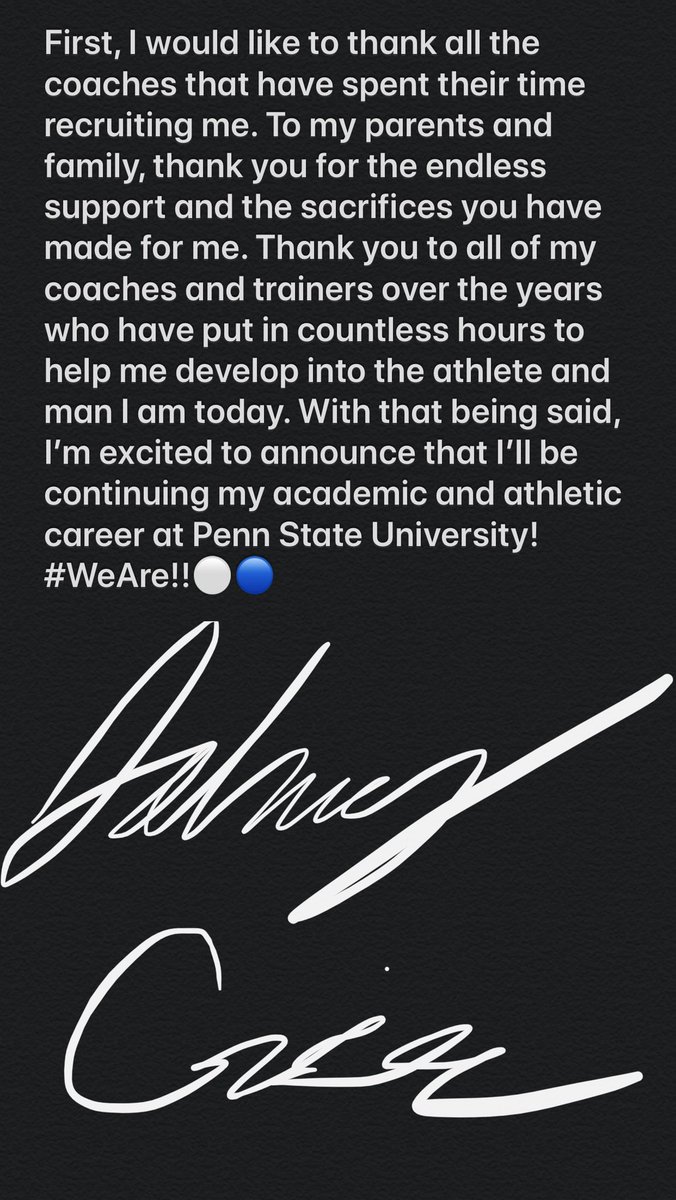 Crise_20's tweet photo. I’m staying home!! #WeAre @TylerBowen @DannKabalaPSU @coachjfranklin https://t.co/LSmydwcaNd