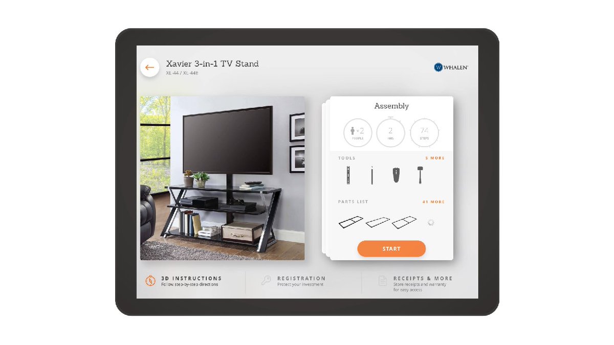 BILTapp's tweet photo. From the moment you open the box, BILT guides you through assembly &amp; installation, tells you what tools you need, what parts are included &amp; how to put it all together. 
Tap.  Drag.  Zoom.
Download BILT today in the App Store &amp; Google Play.
#BILTapp #tvstand #whalenfurniture https://t.co/SBbQhFtn70