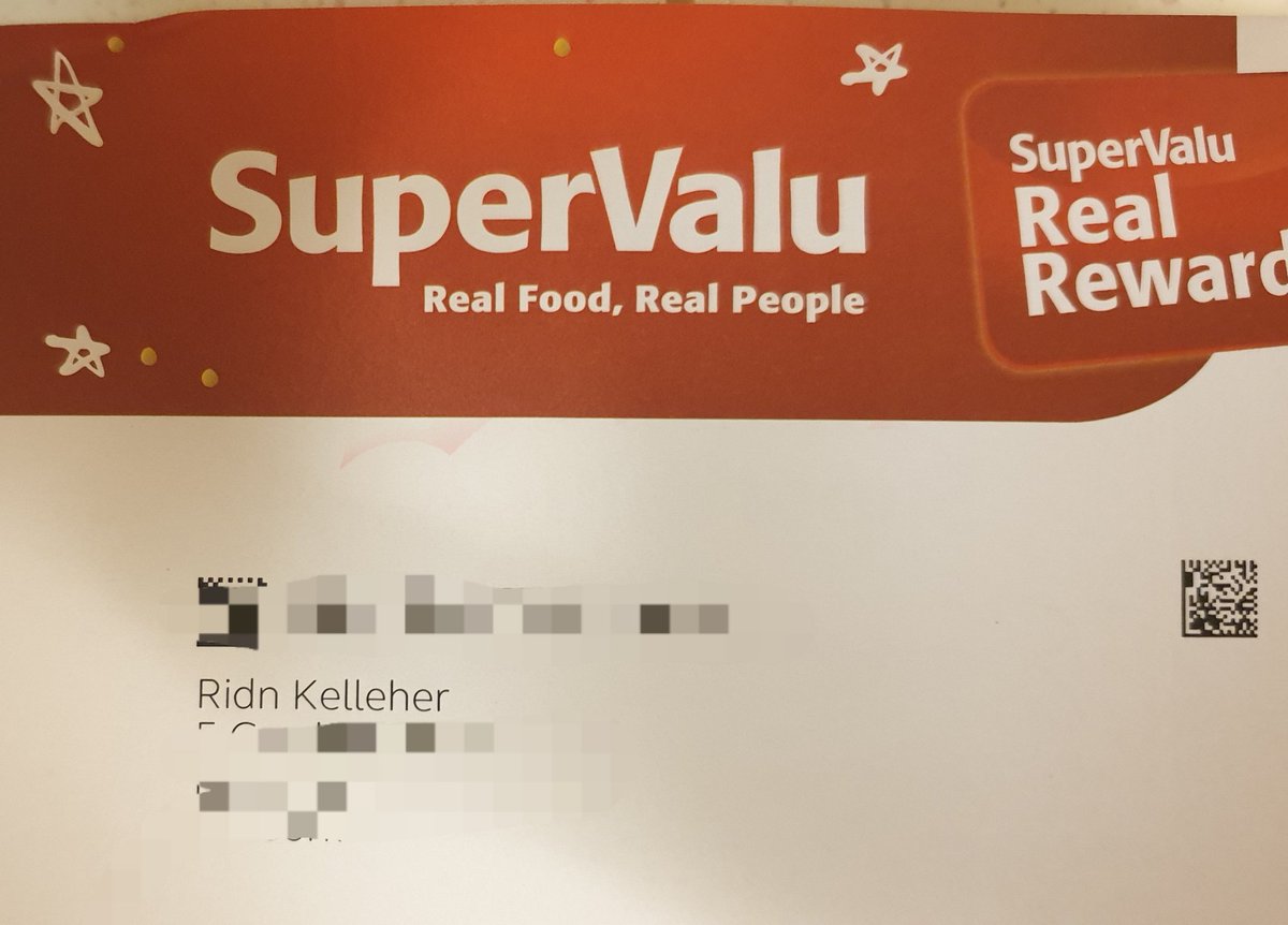 kelleherr's tweet image. Dear SuperValu,

Such a joy to see an Irish company cope so well with Irish names. 

Yours in Consumerism

Ridn Kelleher 
#irishnames