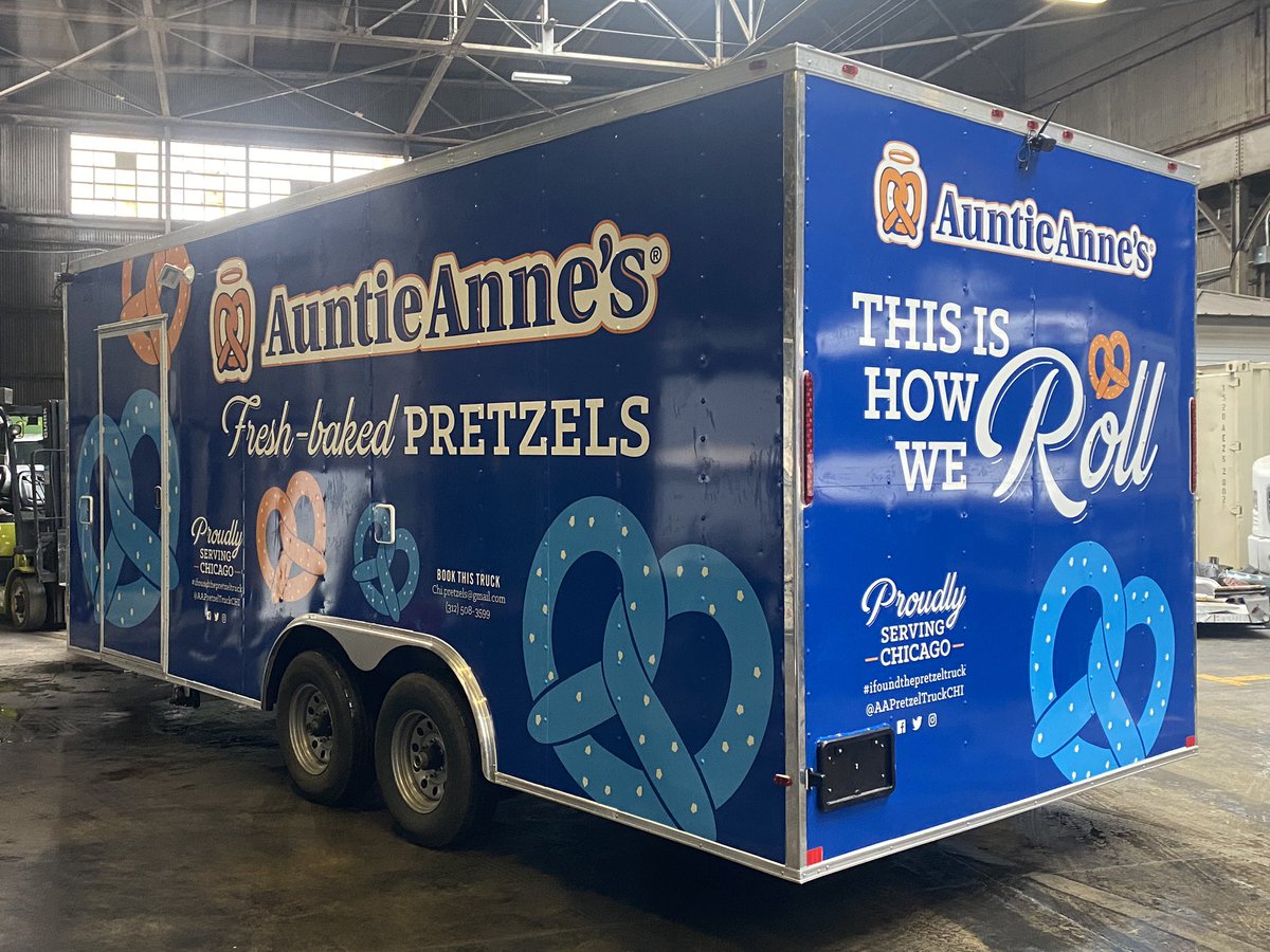 Another concession trailer for <a href="/AuntieAnnes/">Auntie Anne’s</a> hitting the streets of Chicago soon #foodtruck #auntieannes #industrialfoodtruck