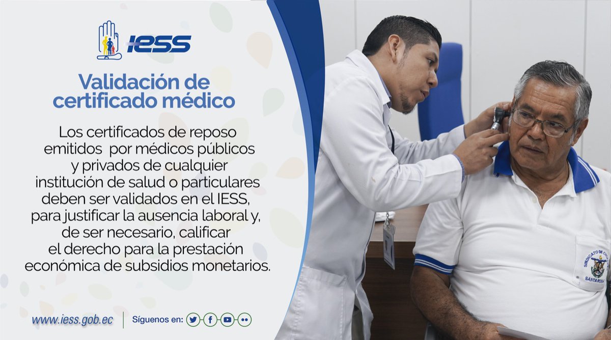 IESS_YoTeGuio's tweet photo. El @IESSec cuenta con un instructivo, que norma el proceso de validación de certificados médicos que se aplica a nivel nacional.
#ServicioIESS https://t.co/eeilFkiKnd