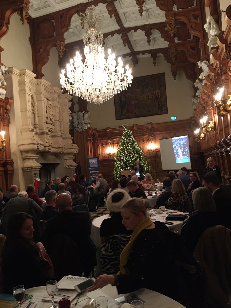 FundingroundUK's tweet photo. What a setting for December’s Grantham Business Club! A treat to be inside Harlaxton Manor https://t.co/lo4HUMQO5y