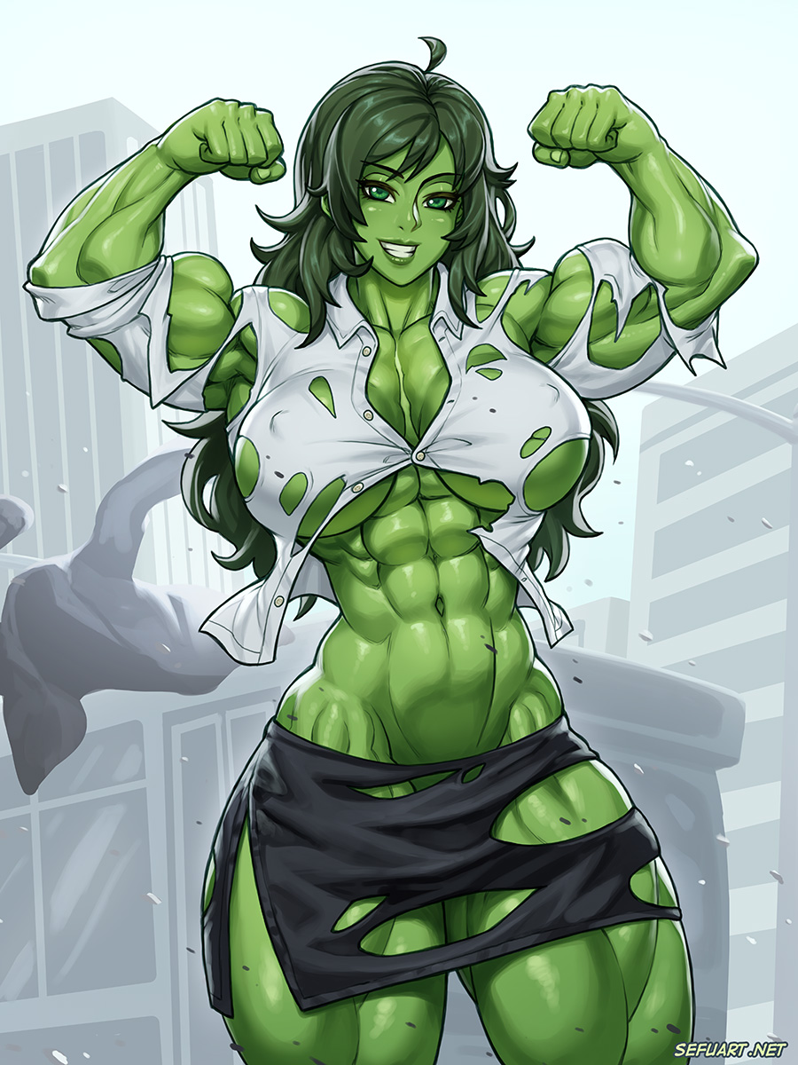 Buff She Hulk commission for https://www.deviantart.com/reckoning5.