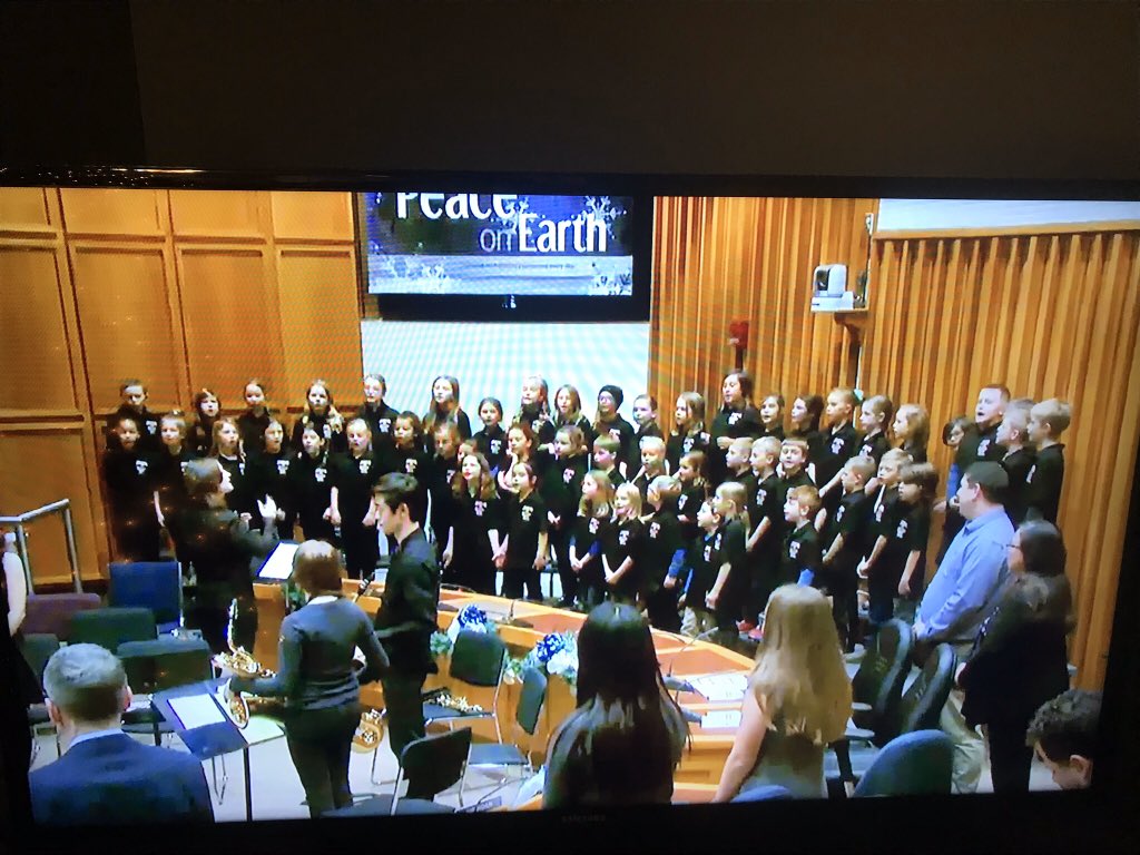 <a href="/riverheights11/">riverheights</a> choir under Mrs Callowhill <a href="/RedHawksMusic/">Mrs. Callowhill</a> performed three songs at this evening’s #TVDSB Inaugural Meeting of the 2020 Board of Trustees #tvdsbarts  <a href="/TVDSB/">Thames Valley DSB</a> #studentachievement tmrw they continue to spread good cheer to Dorchester Terrace residents. #weallbelong