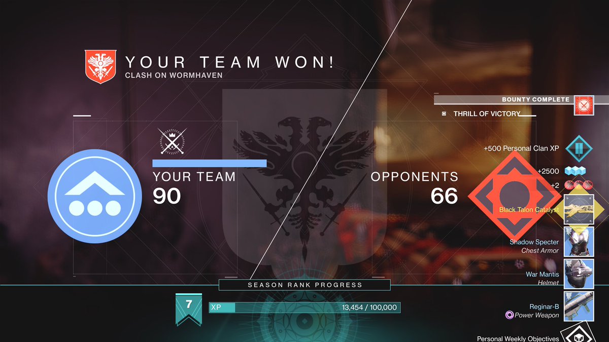 AwayonMarz's tweet photo. Two in one day!! Lord of Wolves & Black Talon both from crucible #destiny2 #seasonofdawn #crucible #pvp #catalyst #blacktalon #lordofwolves #xboxshare #x1x #hunterluck https://t.co/vDjYBvp51R