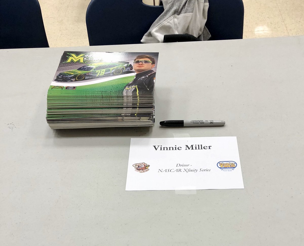 Stoked to be signing autographs tonight at #Stocksfortots @NASCARTechUTI !  #NASCAR #PitViper #Skullracing