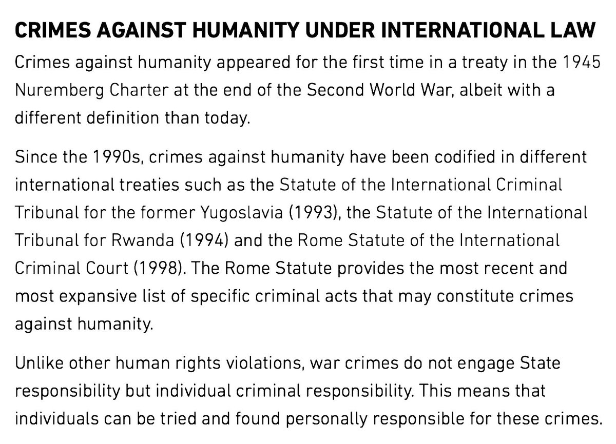 '1945 Nuremberg Charter.' https://avalon.law.yale.edu/imt/imtconst.asp'Statute Of The International Criminal Tribunal For The Former Yugoslavia.' (1993) https://ihl-databases.icrc.org/ihl/INTRO/555 