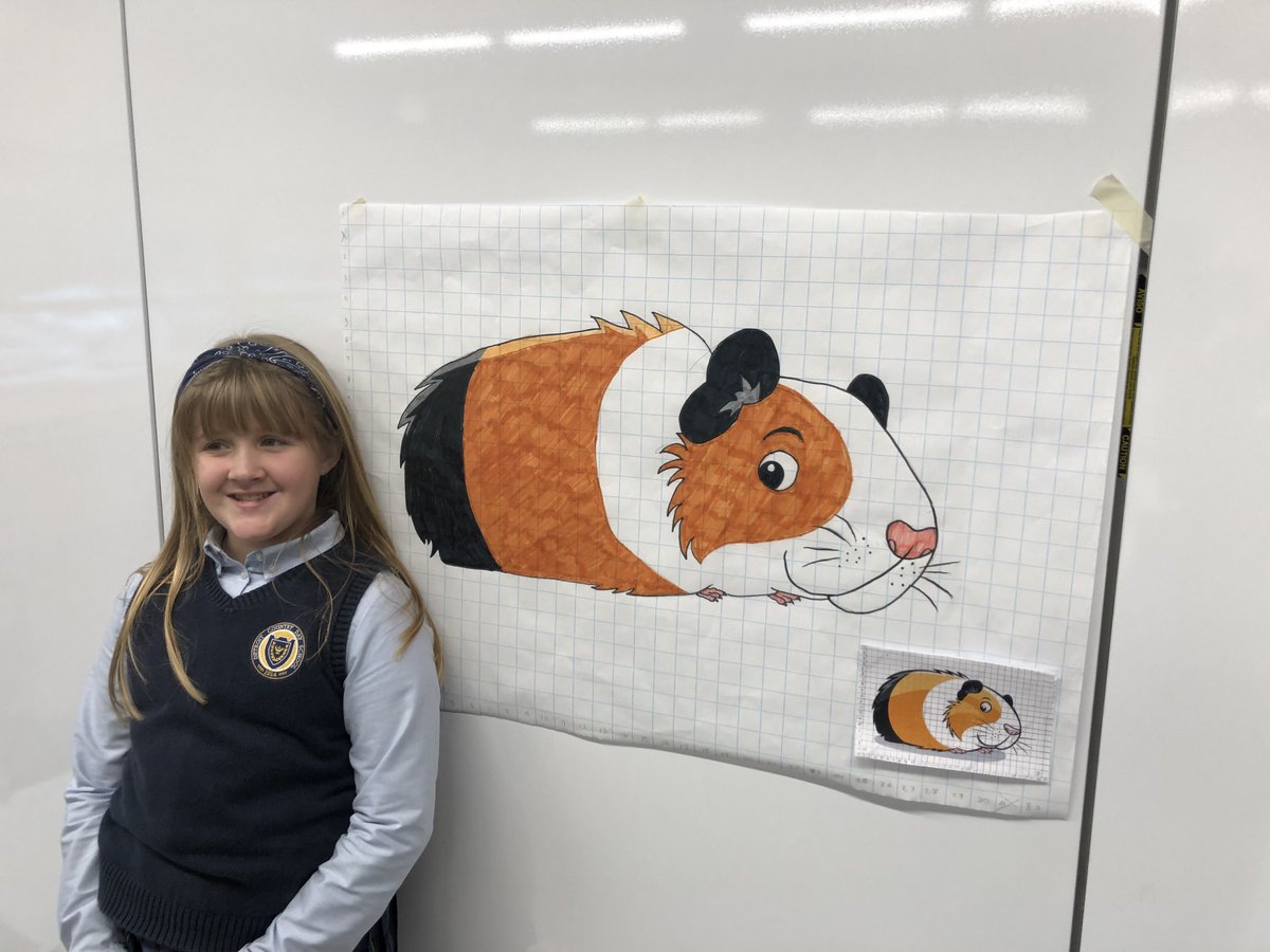 DCDSchool's tweet image. Grade 5 combined math and art in their Math Applications class! The students used grids to help draw some of their favorite characters in a larger size! Check out some of these great works. #dcdsacademics #mathart #mathapplications #math