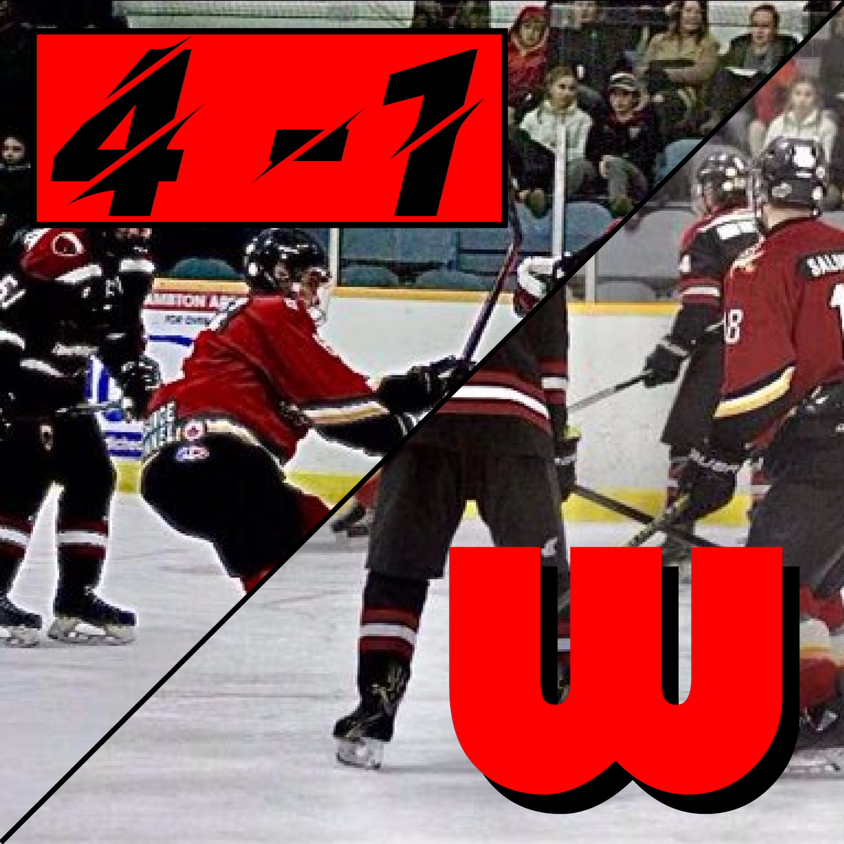 4-1 Slam against Blenheim Blades during Teddy Bear Toss Night. Big W