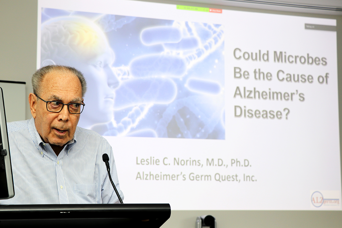 Honour everything, accept nothing - a key message in a captivating presentation to Burnet staff and students from Dr Leslie Norins, CEO of Alzheimer's Germ Quest, and one of the last post-docs to be personally supervised by Sir Macfarlane Burnet #AlzheimersDisease #alzgerm