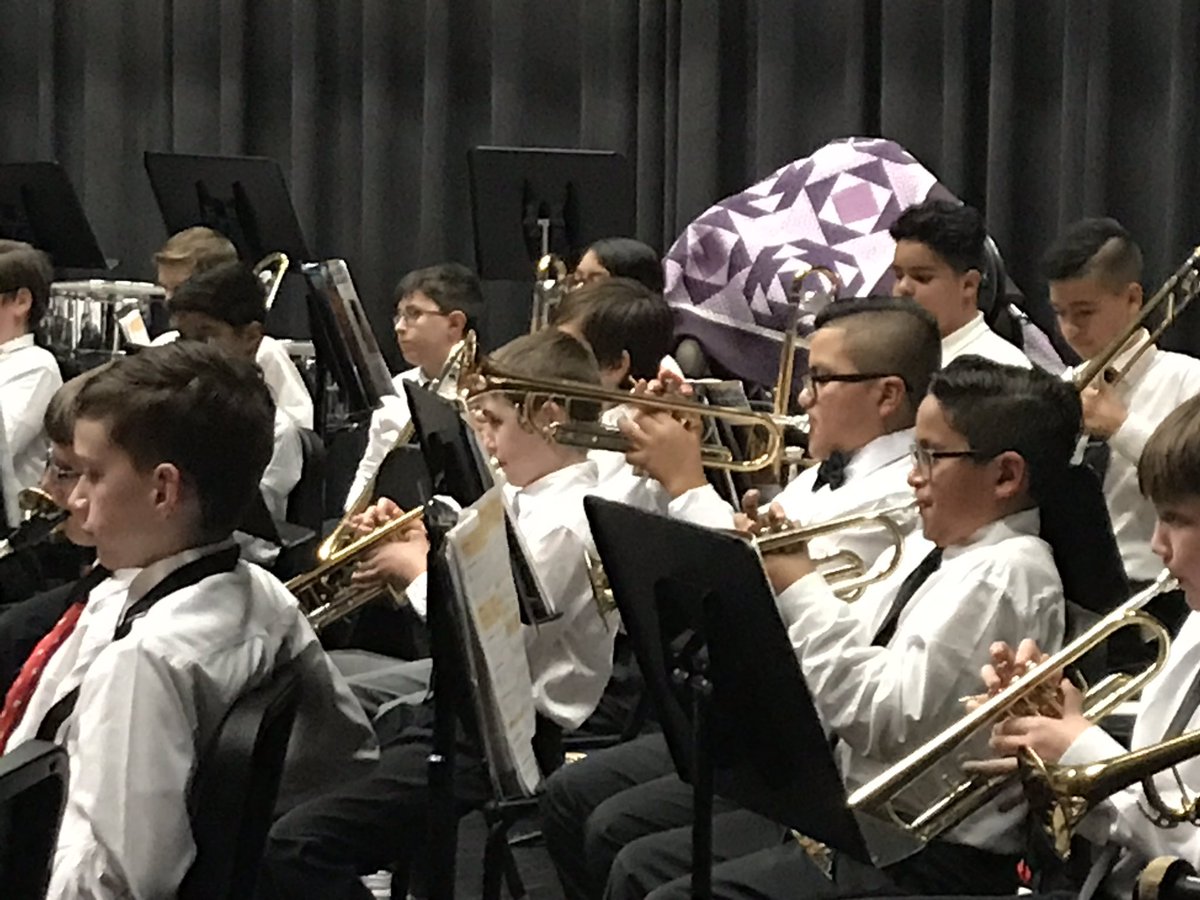 FuquayVarinaMS's tweet photo. These amazing Bengals are showing off their #PRIDE at our Winter Concert!!! https://t.co/5bVNFwbAy4