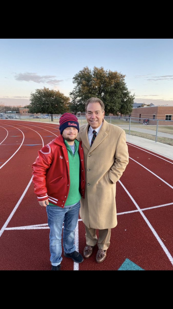 Joe Plunk Nick Saban got to meet Kyle today! I can’t tell who’s more excited 😂