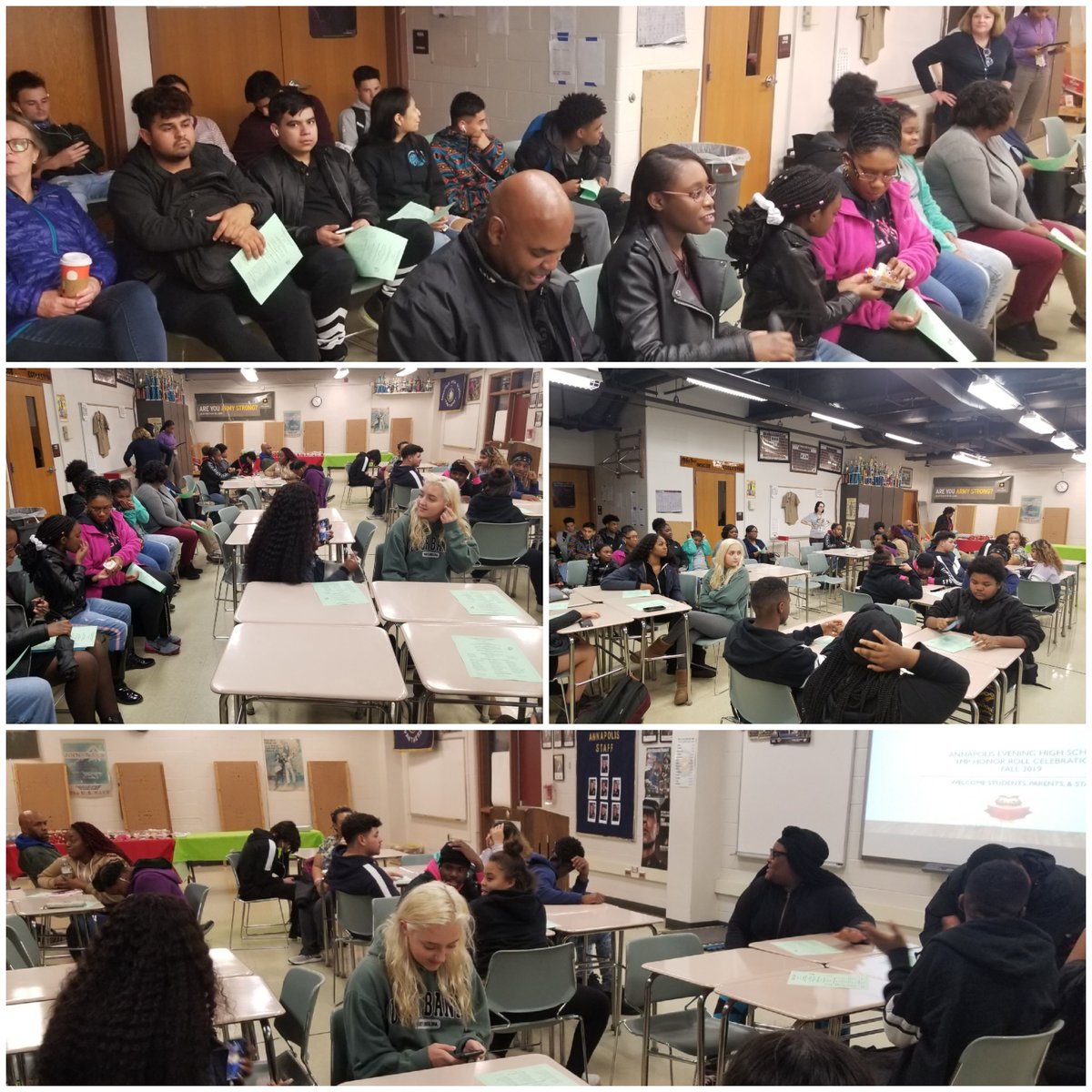 EveningHSaacps's tweet photo. Annapolis Evening High had our 1st MP Awards Assembly. We had 44 students get recognized for academic achievement. We are so proud of our Night Owls!! It was Owl-some!!! Thanks to our parents who came out to celebrate with us. #OwlYeah #aacpsawesome https://t.co/H1fa839K7f