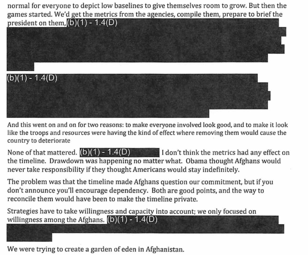 Statistics were manipulated so it would look like everything would deteriorate if American forces left. The part immediately preceding that section is blacked out. 86/n  https://www.washingtonpost.com/graphics/2019/investigations/afghanistan-papers/documents-database/?document=background_ll_07_xx_dc_09162016