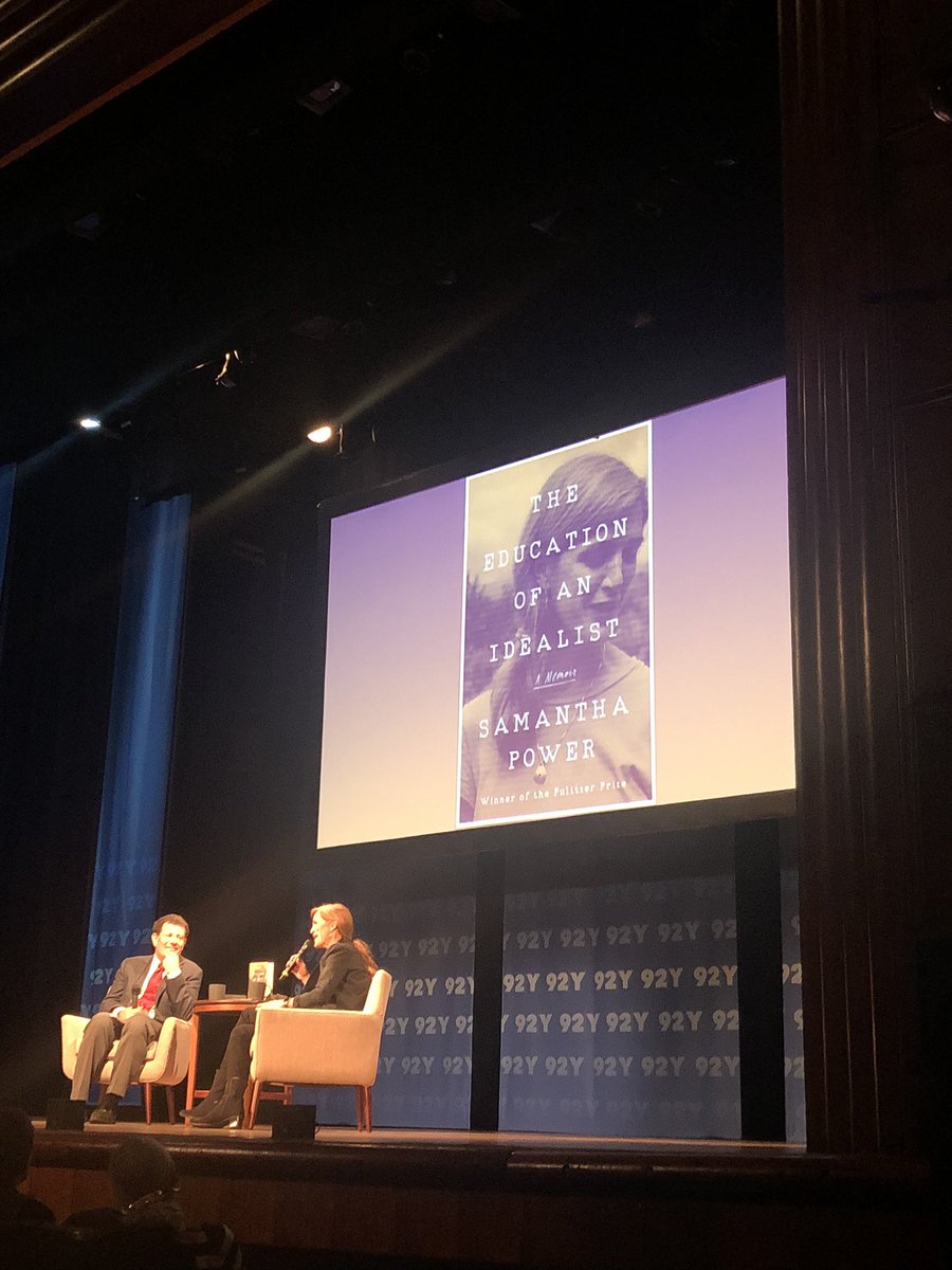 What a great conversation - happening now with <a href="/NickKristof/">Nicholas Kristof</a> interviewing <a href="/SamanthaJPower/">Samantha Power</a>