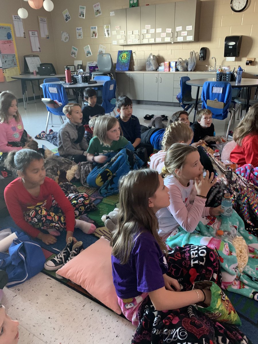Movie, snacks and PJs for our class celebration today!
