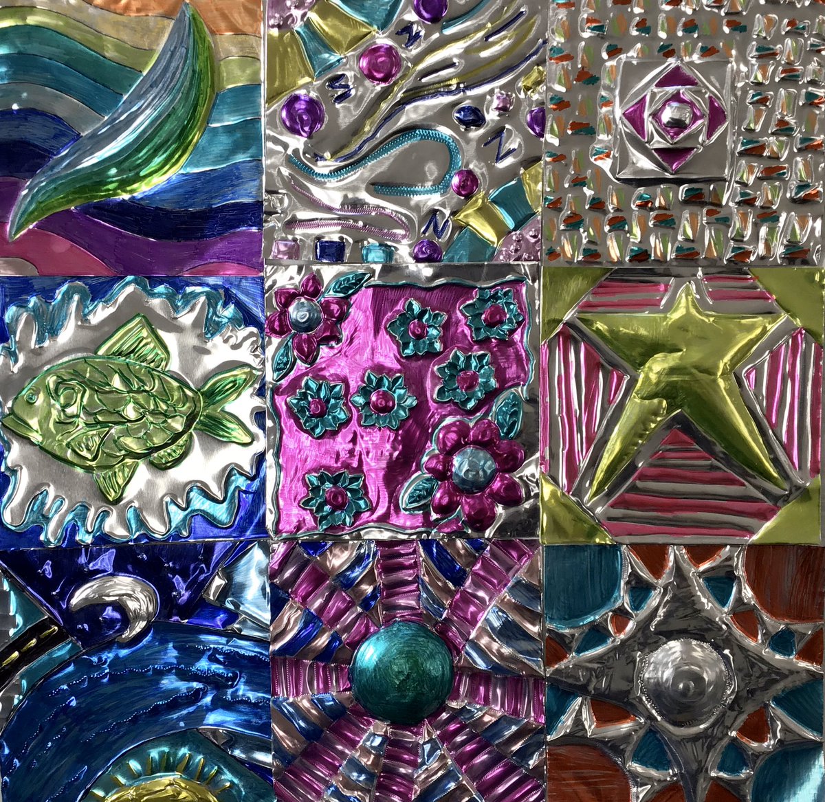 art_marshfield's tweet photo. Art 7 Metal Tooling#relief#pattern https://t.co/QPgcFUUwun