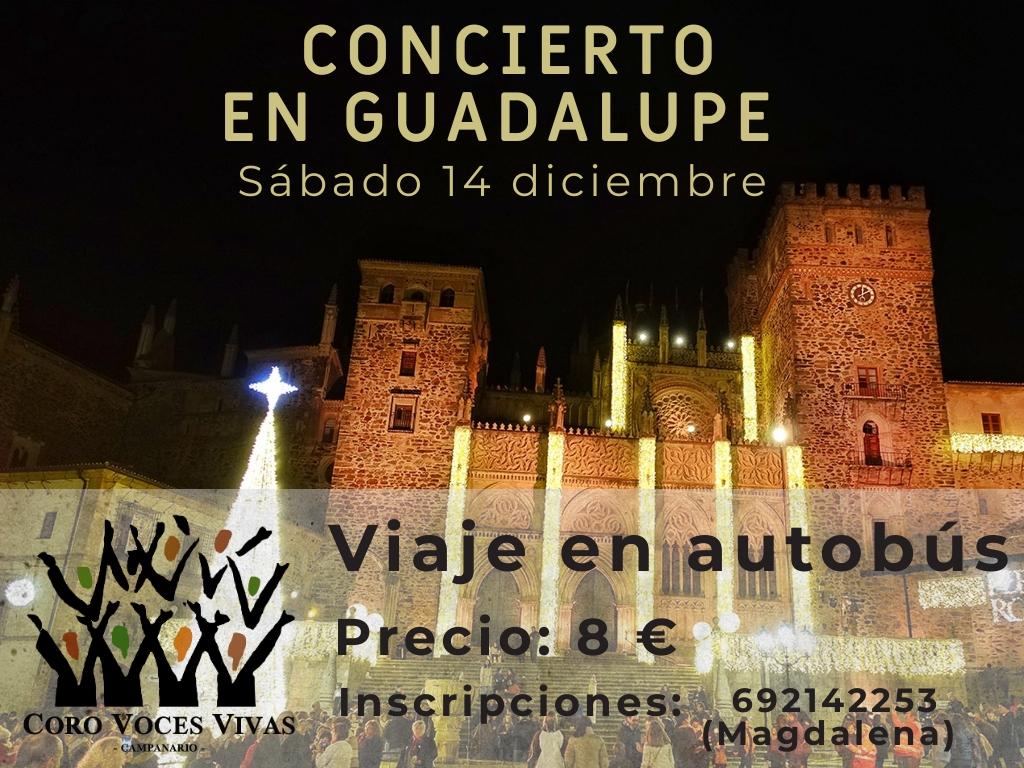 VivasVoces's tweet photo. 🗣 Este sábado día 14 a partir de las 19:30 horas, tendremos el honor de ofrecer un concierto de Navidad en Real Monasterio de Santa María de Guadalupe.

🚎 Disponemos de un autobús (salida: 16:30 horas).

📜 Inscripciones hasta el jueves día 12 (14:00 horas). https://t.co/thgfQtqGoH