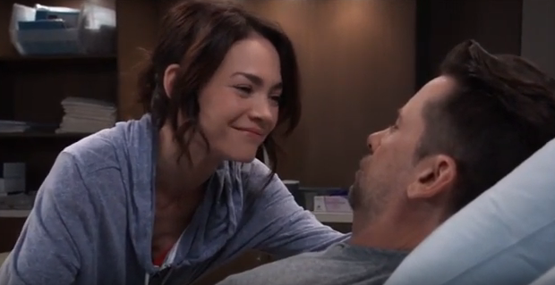 D76developer's tweet photo. @Redbil1 Franco in a hospital bed and Liz climbing on top pleading for him to wake up. A bookend to where the REAL  emotional heart of this story left off. And where the hugely erroneous shift in focus began.

#ElizabethWebberBaldwin #RestoreFranco #Friz https://t.co/zTRy0qFf1Z