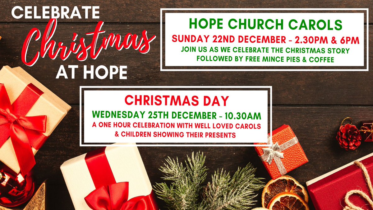 HopeChurchWales's tweet photo. Still time to get your tickets ahead of our Christmas Carols on the 22ND DEC.

2.30PM or 6PM

Come celebrate the reason for the season along with mince pies &amp; coffee served after!

Contact the church office on 01686 627693 or email admin@hopenewtown.org to arrange ticket pick up! https://t.co/o6pqzgOiBv