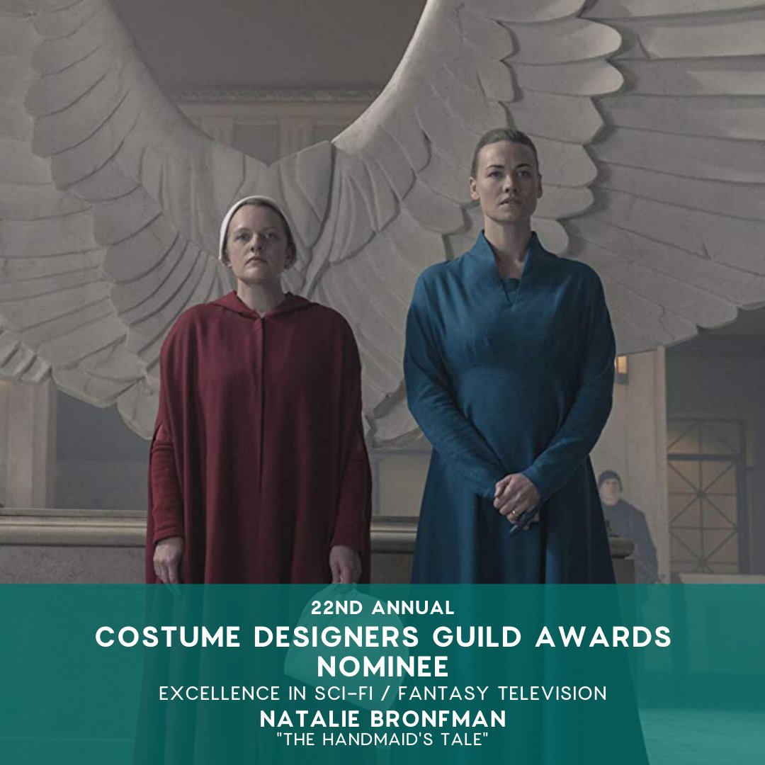 Congratulations to our client Natalie Bronfman on her #CDGAwards nominations for @HandmaidsOnHulu!

@costumeawards @cdglocal892 #CDGA #CostumeDesignersGuild #CDG892 #CostumeDesign #HandmaidsTale @hulu