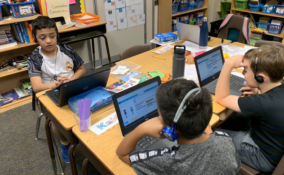 My third graders are having fun while learning to code. <a href="/HumbleISD_HHE/">Hidden Hollow Elementary</a> #HourOfCode #HumbleISDCodes