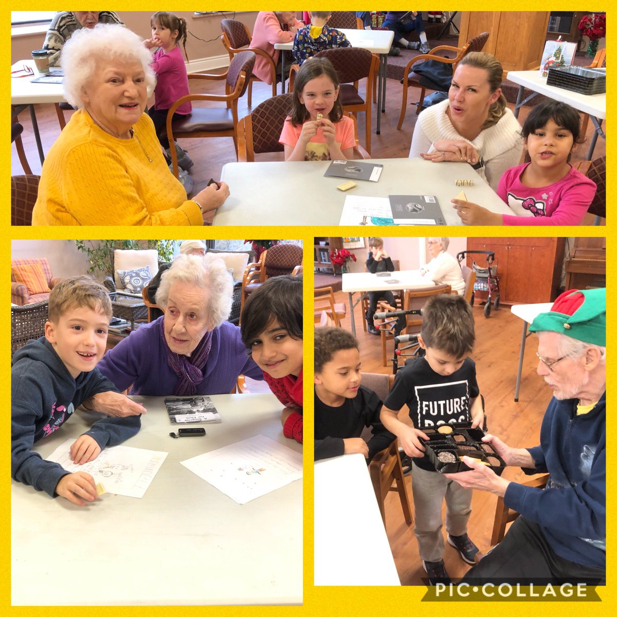 MsQuinn6's tweet photo. #Intergenerational Buddies! Our first visit to meet our new friends at St Clair O'Connor Community Project. Ss loved the residence, "this house has everything!" They also had fun sharing cookies, stories  and smiles. #kindness matters @tdsb_selwyn https://t.co/0aQCPczIDg