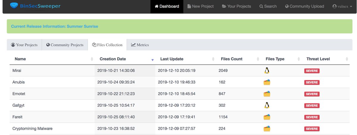 BinSecSweeper's tweet photo. #mirai #emotet #anubis #fareit and many more malware sounds familiar? Analyze them in detail with our File Threat Intelligence Platform. Please see https://t.co/L13XMWjfuY & info@vulnex.com #DFIR #ThreatIntel #ThreatHunting #BigData #infosec #CyberSecurity #files https://t.co/65rGv10XJJ