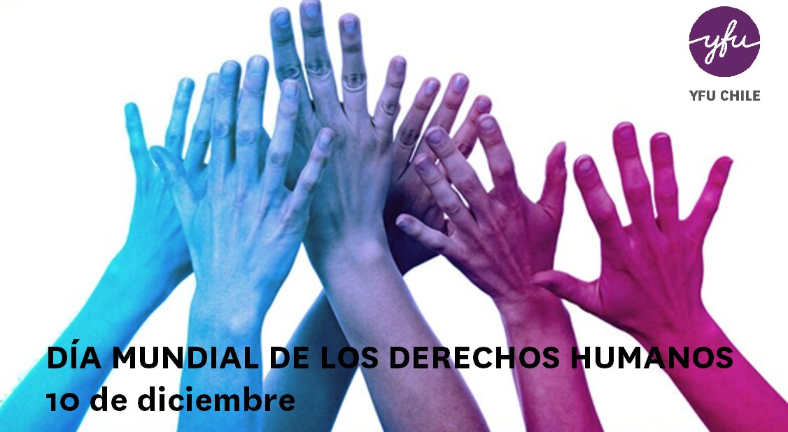 YFUChile's tweet photo. En el #HumanRightsDay, YFU reconoce a los jóvenes como agentes de cambio.
Con sus intercambios, YFU trabaja en pro de los Derechos Humanos, a través de la comprensión intercultural, el aprendizaje permanente, las competencias globales, el respeto mutuo y la responsabilidad social https://t.co/rB0fmAaopr