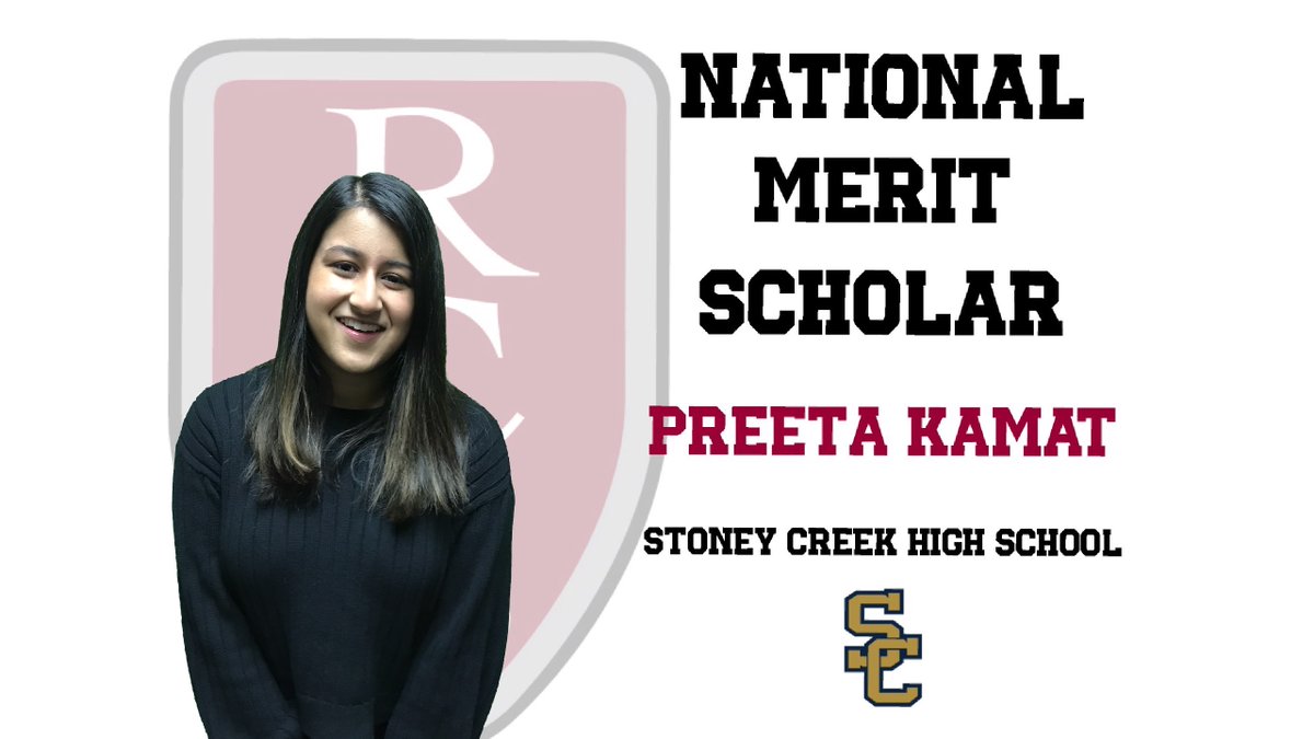 Congratulations to Preeta Kamat, National Merit Scholar from <a href="/WeAreSCHS/">Stoney Creek High School</a>. #RCSpride
