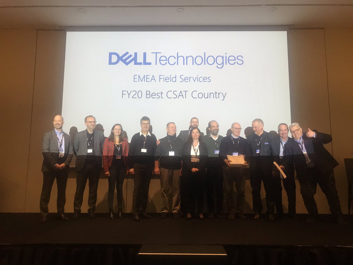 Italian Field Support team is the Best CSAT Country in FY20!! What a great achievement ! 👏@scomau1962 @AndreaAntonino1 <a href="/vale_zapp/">Valentina Zapparrata</a> #EMEA Leadership Summit