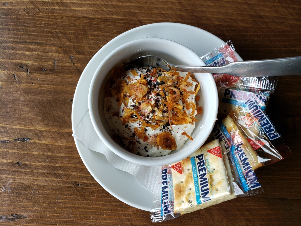 ElmhurstBrewing's tweet photo. Our Smoked Trout Dip is served cold, with soda crackers. This is truly one of our staff favorites π€€ Brew Pub opens at 4pm #ebc #ebcfood #thattrouttho #droolface https://t.co/Bn29VuvGT3