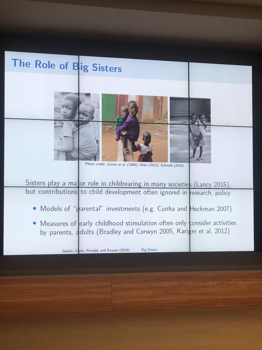 Big sisters play a major role in childrearing in many societies, but their contributions to child development are often ignored in research, policy says @PJakiela at @CGDev #BirdsallConference #CGDTalks