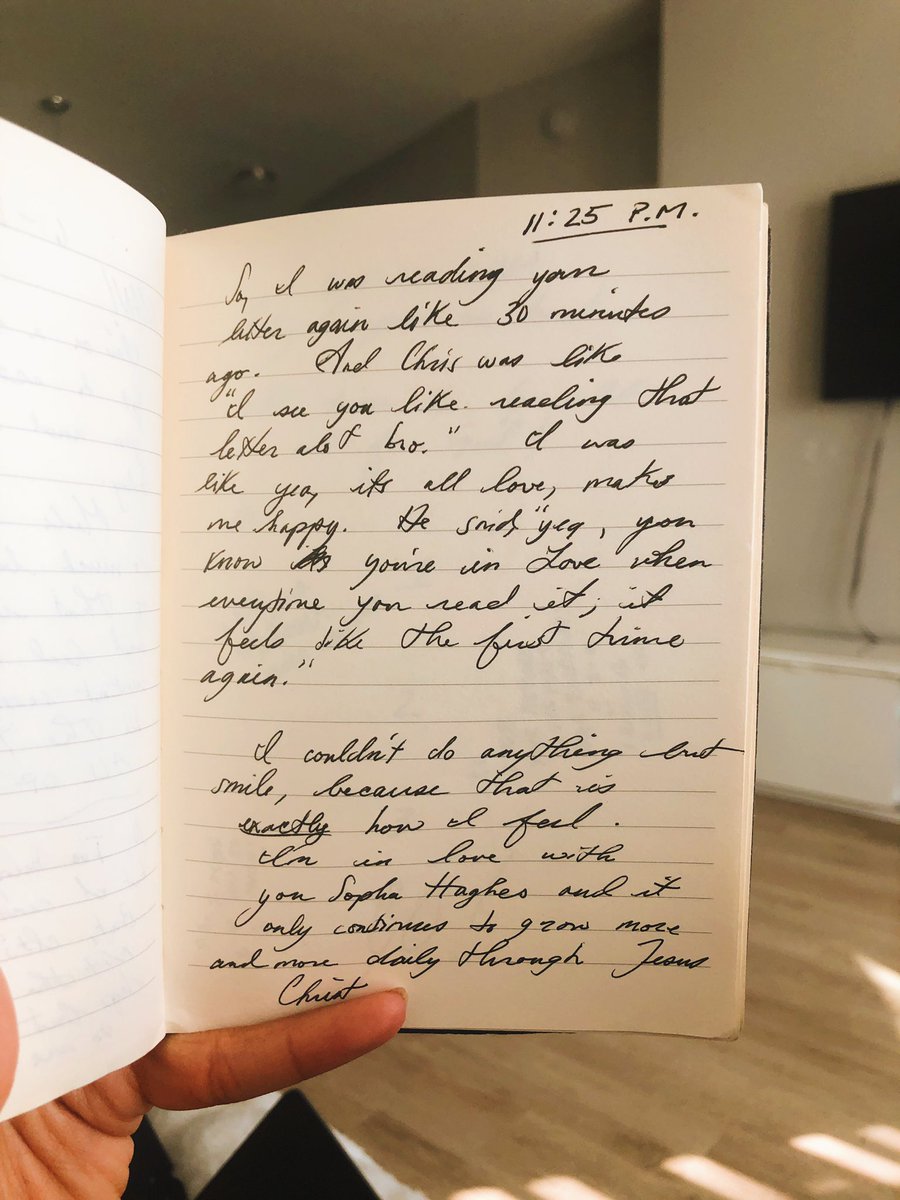 sopharush's tweet image. My husband manifested &amp;amp; prayed our marriage into existence six years ago. Found this journal he wrote in everyday while we were both serving over the summer. 😭😭😭