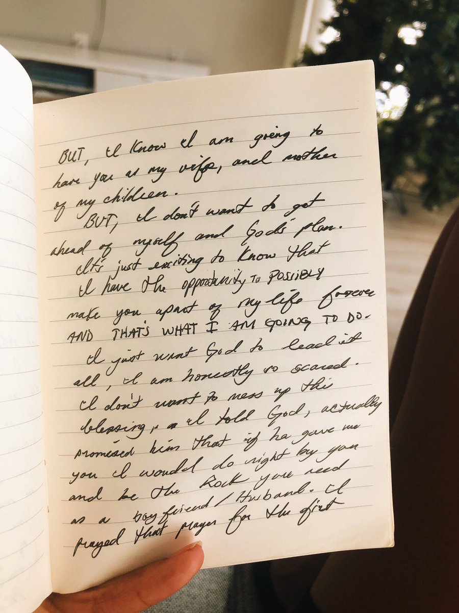 sopharush's tweet image. My husband manifested &amp;amp; prayed our marriage into existence six years ago. Found this journal he wrote in everyday while we were both serving over the summer. 😭😭😭
