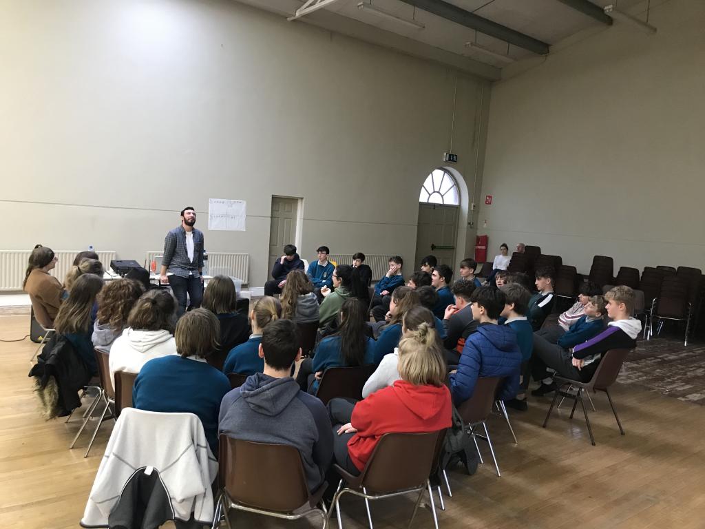 Third Year retreat facilitated by @antobarnua hosted in Portumna Town Hall- an opportunity for students to relax and rethink as a busy term comes to an end.