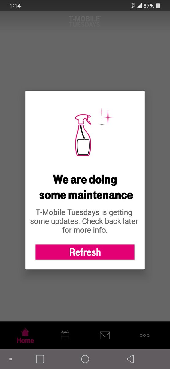 MrsCozzarelli's tweet photo. @TMobile @Starbucks Really? 🙄 Been refreshing for 15 minutes. Disappointed at best. 😡 https://t.co/Ldw60VTjN9