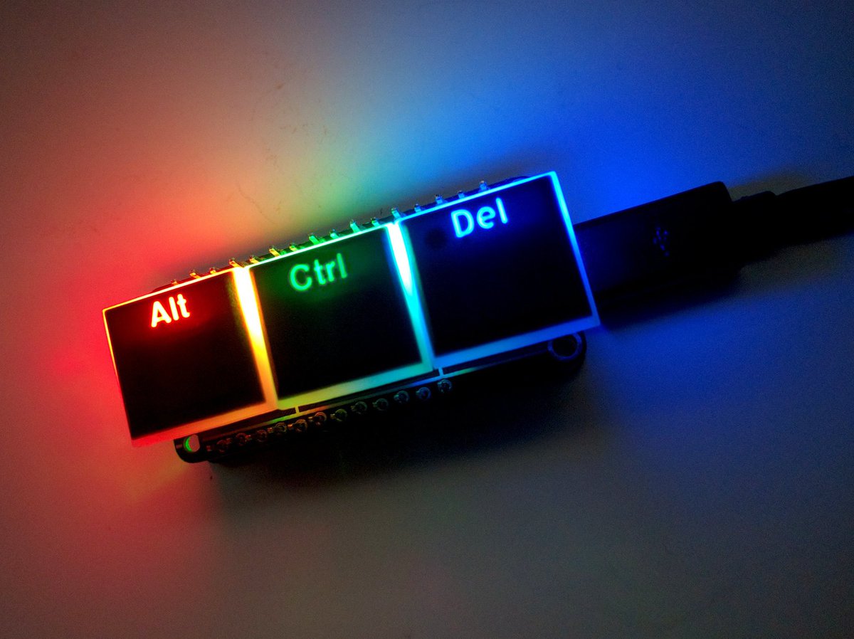 hackadayio's tweet image. Many Adafruit Feather boards are capable of simulating USB HID devices, like keyboards and mice. So why not have a shield that makes it easy to add a small macro keyboard to your computer? This is an entry to the #FeatherContest + @adafruit and @digikey hackaday.io/project/168395…