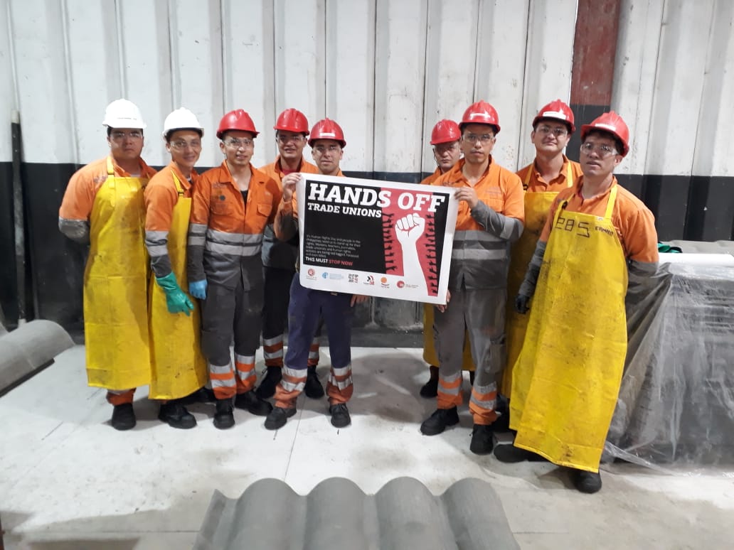 Intergremial of Colombia show support for Human Rights in the Philippines. #HandsOff #StopTheAttacks  #HandsOffTradeUnions #StopRedTagging <a href="/TrabajoDecente_/">Trabajo Decente</a>