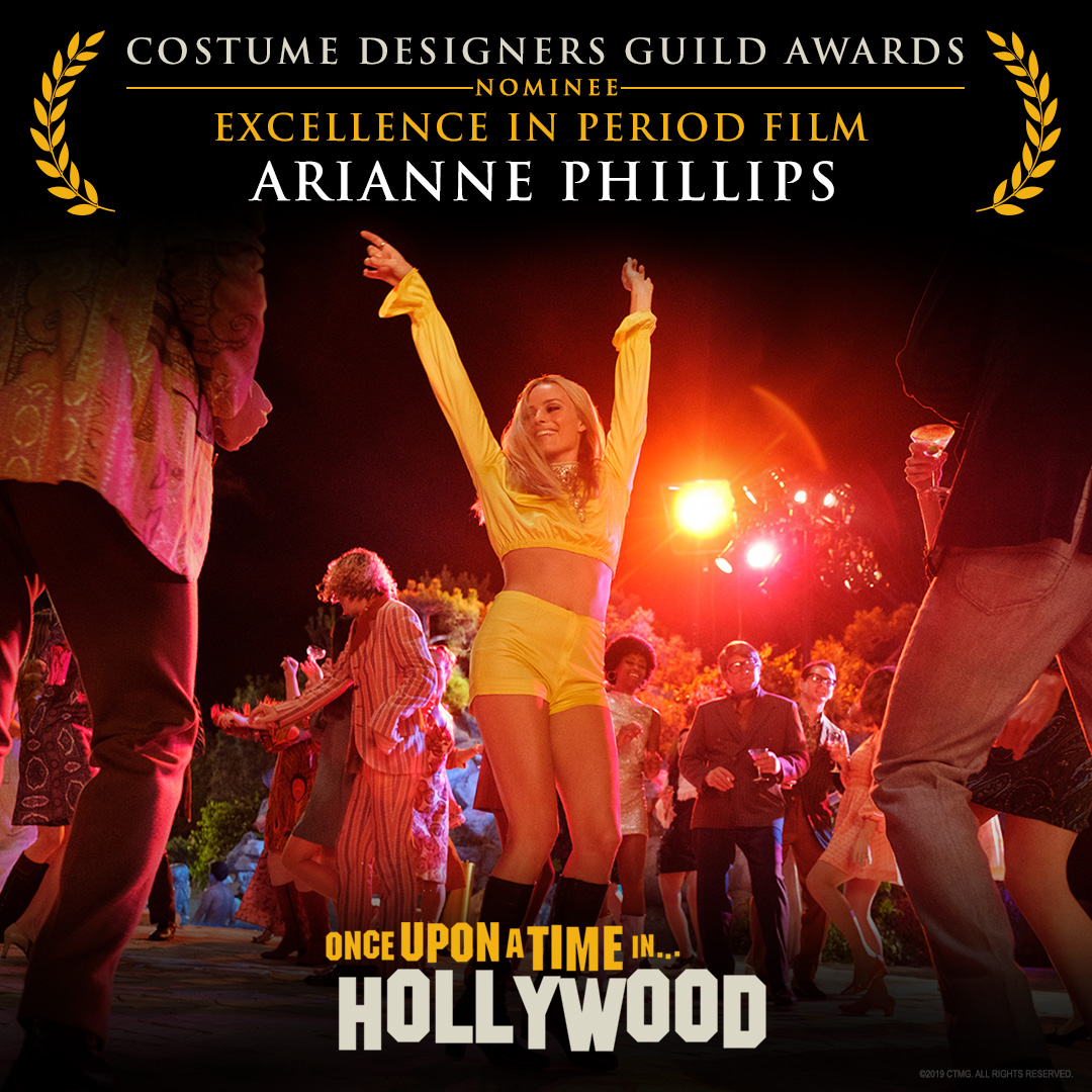 Congratulations to #OnceUponATimeInHollywood on their #CDGAwards nomination for #BestCostumeDesign!